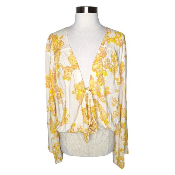 Free People | Intimately FP Forties Feels Bell Sleeve Floral Bodysuit - Medium - Picture 2 of 9